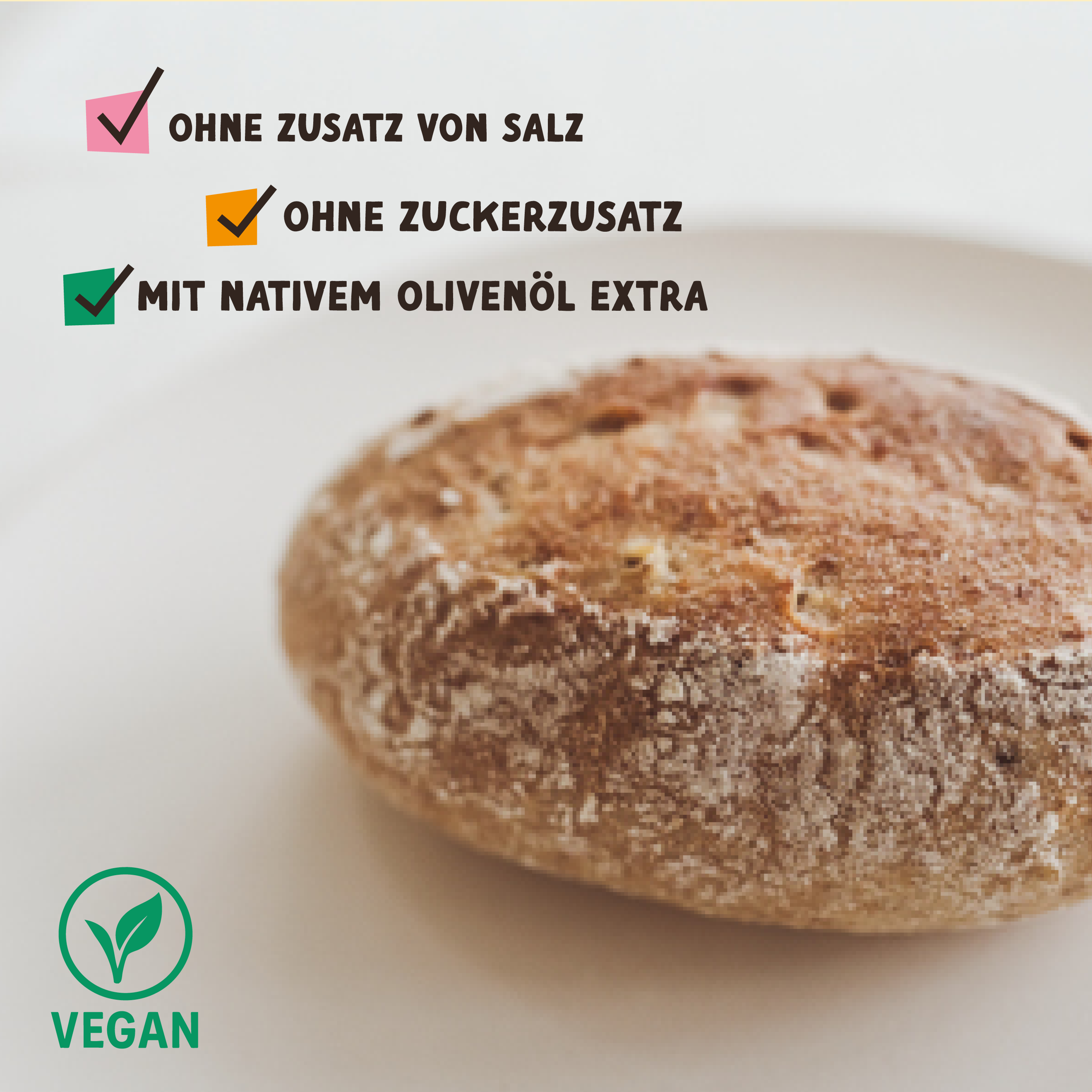 Kamut Dinkelvollkorn Brötchen – mit Weizenkeime, ohne Salz (ab 6 Monaten)