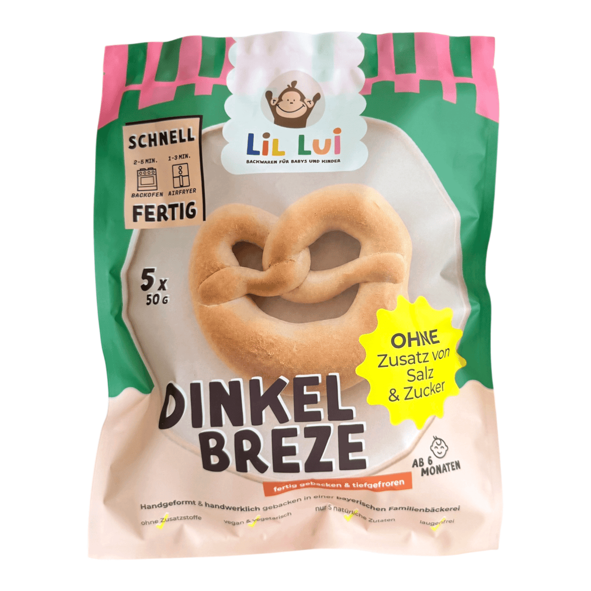 Dinkelbreze – 5er Pack (ohne Salz | ab 6 Monaten) – Baby-Backwaren ohne Salz | Lil Lui