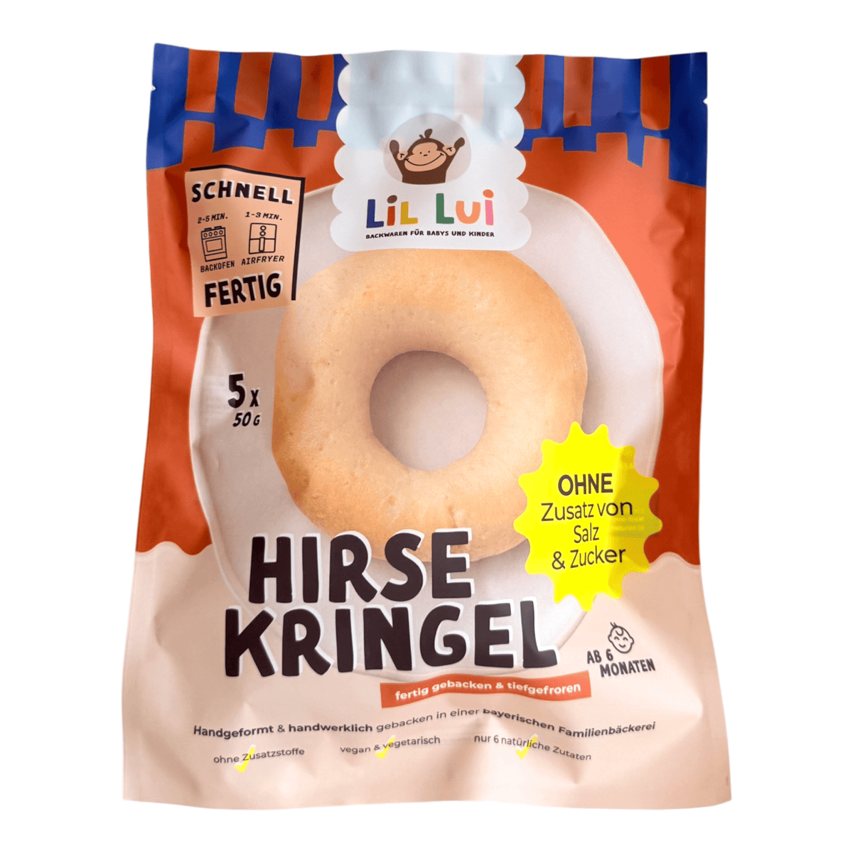 Hirse Dinkelkringel – 5er Pack (ohne Salz | ab 6 Monaten) – Baby-Backwaren ohne Salz | Lil Lui